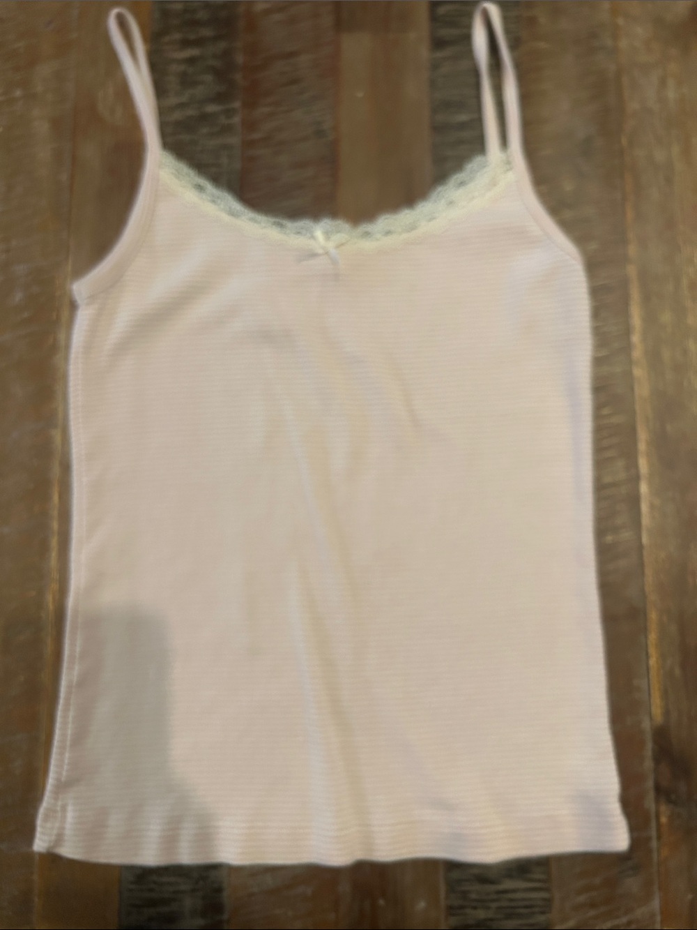 John Galt Women's Lace-Trim Pink Camisole Tank Top